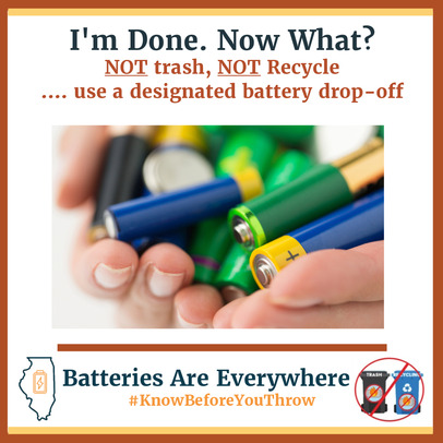 SWALCO - Take batteries to a designated drop-off graphic