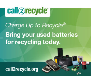 call2recycle.org Used Battery Recycling graphic