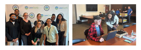 Residents and Lake County staff at the March 31 Northstar Laptop Distribution Event 