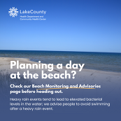Beach advisory page