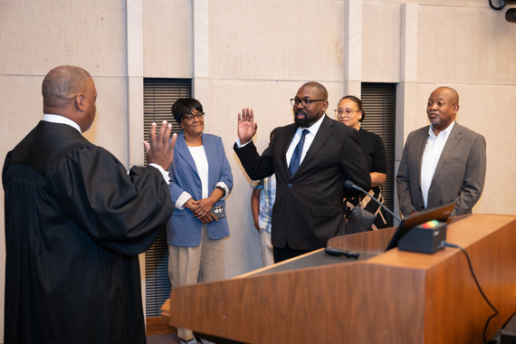 County Board Swearing-In Brandon Ewing