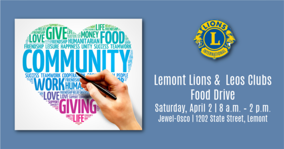 Lemont Lions & Leos Food Drive April 2