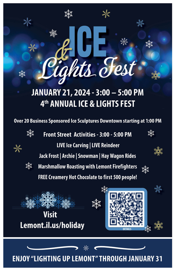 Village News January 18   Ice And Lights Fest 2024 Poster Revised Crop 