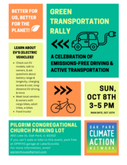 Green Transportation Rally flyer
