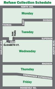 Refuse and recycling collection schedule