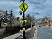 Street light construction along Forest Avenue and Ontario Street