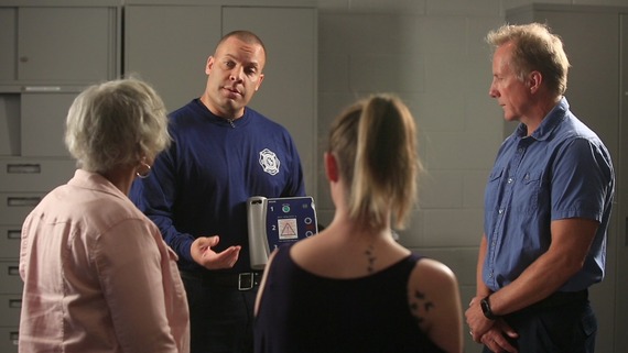 CPR training at the Oak Park Fire Department