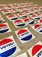 Early voting stickers
