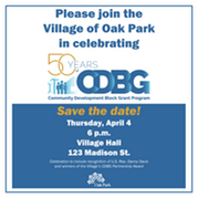 CDBG 50th anniversary celebration save the date graphic