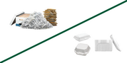 Paper shredding foam recycling graphic