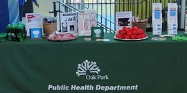 Table at health fair