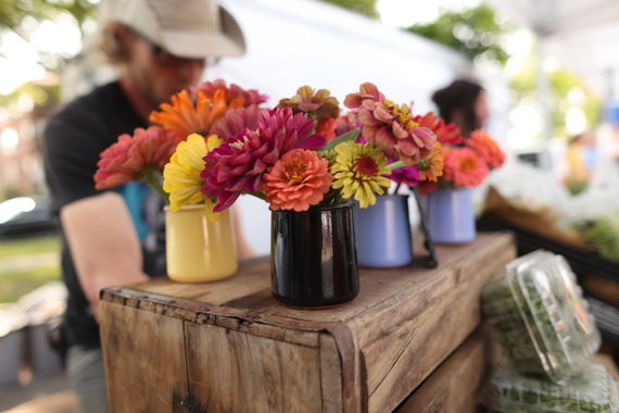 flowers at the farmers market