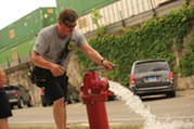 Fire hydrant testing in Oak Park