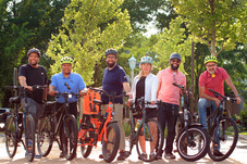 Village Trustees National Bike Month ride May 2024
