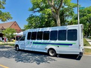 Oak Park Township bus at the Oak Park Farmers' Market