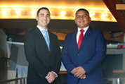 Police Officers John Campobasso and Roberto Martinez at their swearing-in ceremony