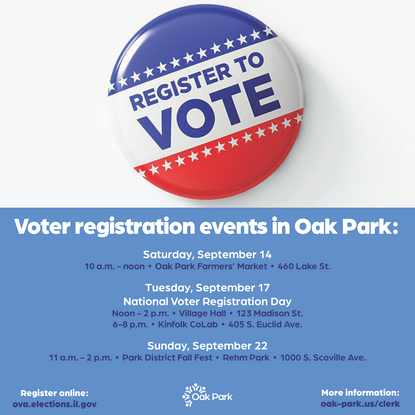 2024 voter registration events graphic