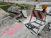 Madison Street sidewalk construction