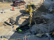 Water main installation on North Boulevard