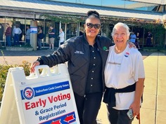 Clerk Christina Waters during early voting