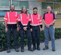 Forestry Division staff wearing pink shirts