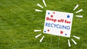 Yard sign recycling graphic