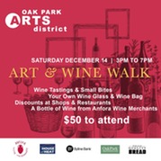 2024 Oak Park Arts District Art & Wine Walk graphic