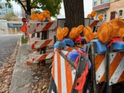 Construction work near South Boulevard