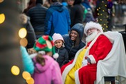 Meeting Santa at the Downtown Oak Park Winterfest event