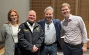 Dave Jacobson and Johnathan Burch at community forum on panhandling