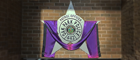 Allan Reddins memorial star above the entrance to the Police Station