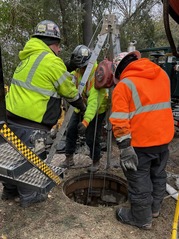 Sewer siphon cleaning