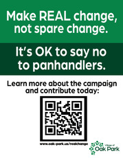 Make REAL change, not spare change sign