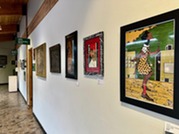 Tia Etu artwork in the Oak Park Area Arts Council gallery at Village Hall