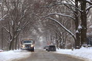 Snow plowing in Oak Park