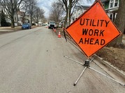 Utility work in Oak Park