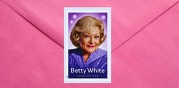 Betty White stamp graphic