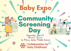 Collaboration for Early Childhood Baby Expo and Community Screening Day graphic