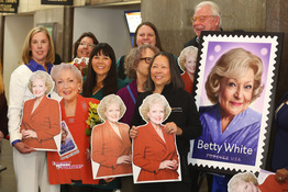 Betty White stamp ceremony