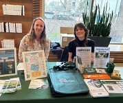 Chief Sustainability Office Lindsey Roland Nieratka and Environmental Services Manager Erica Helms at the 2025 Eco Extravaganza