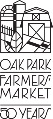 Oak Park Farmers' Market 50th season logo