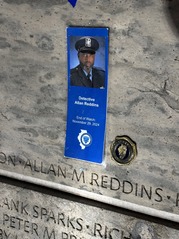 Allan Reddins' name on National Law Enforcement Officers Memorial in Washington D.C.