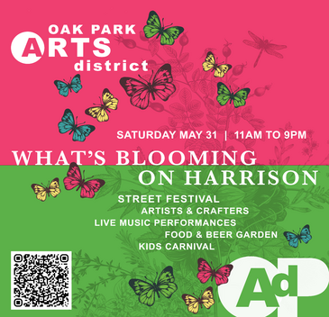 What's Blooming on Harrison graphic