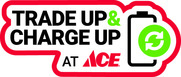 Ace leaf blower trade-in event logo