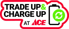 Ace leaf blower trade-in event logo