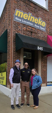 Meineke Oak Park grand opening attended by Cameron Davis and Noemy Diaz