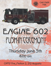 Fire Department Push-In Ceremony Flyer