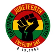 Oak Park Juneteenth logo