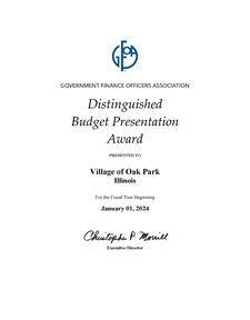 FY24 GFOA Distinguished Budget Presentation Award