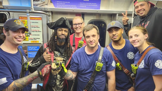 Fire Department snake rescue on CTA train